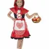 Smiffys Miss Hood Costume, Red -Wigs Shop 41100