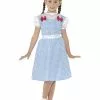 Smiffys Country Girl Costume, Blue -Wigs Shop 41102