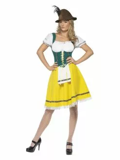 Smiffys Beer Fest Costume, Female, Yellow
