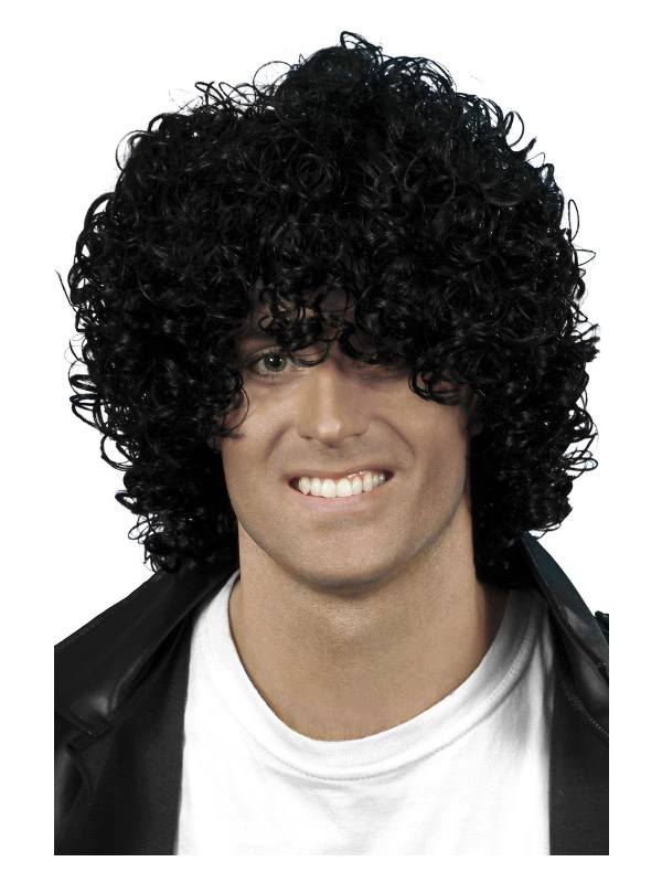 Smiffys Afro Wet Look Wig, Black 3 Smiffys Afro Wet Look Wig, Black