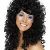 Smiffys Boogie Babe Wig, Black -Wigs Shop 42064