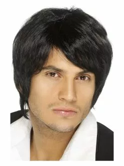 Smiffys Boy Band Wig, Black