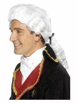 Smiffys Court Wig, White