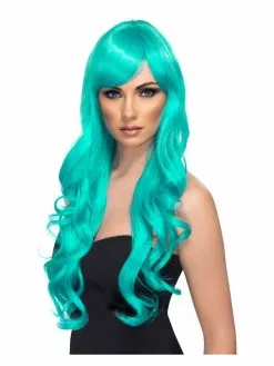 Smiffys Desire Wig, Aqua