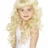 Smiffys Girl’s Princess Wig, Blonde -Wigs Shop 42131