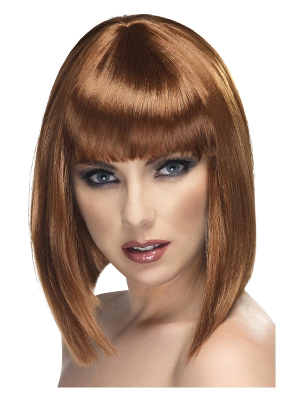 Smiffys Glam Wig, Brown 3 Smiffys Glam Wig, Brown