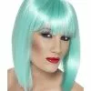 Smiffys Glam Wig, Neon Aqua 1 Smiffys Glam Wig, Neon Aqua -Wigs Shop 42137