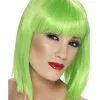 Smiffys Glam Wig, Neon Green -Wigs Shop 42138