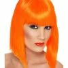 Smiffys Glam Wig, Neon Orange -Wigs Shop 42139