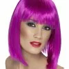 Smiffys Glam Wig, Neon Purple 1 Smiffys Glam Wig, Neon Purple -Wigs Shop 42141