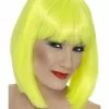 Smiffys Glam Wig, Neon Yellow -Wigs Shop 42143