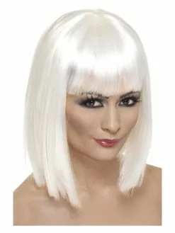 Smiffys Glam Wig, White