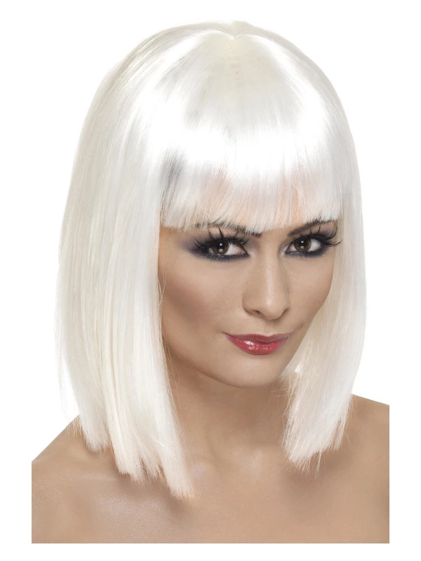 Smiffys Glam Wig, White 3 Smiffys Glam Wig, White