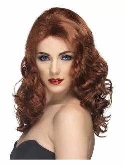 Smiffys Glamorous Wig, Auburn