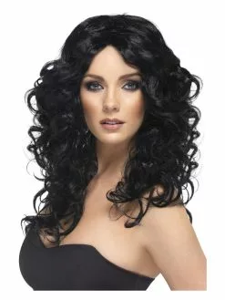Smiffys Glamour Wig, Black