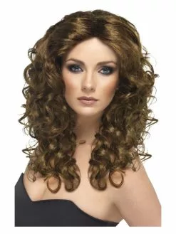 Smiffys Glamour Wig, Brown