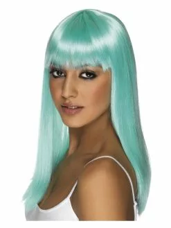 Smiffys Glamourama Wig, Neon Aqua