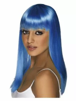 Smiffys Glamourama Wig, Neon Blue