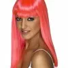 Smiffys Glamourama Wig, Neon Pink 2 Smiffys Glamourama Wig, Neon Pink -Wigs Shop 42161