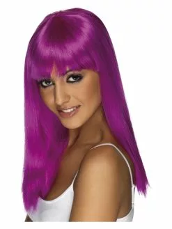Smiffys Glamourama Wig, Neon Purple