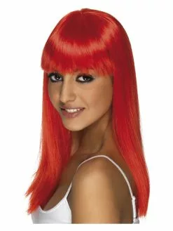 Smiffys Glamourama Wig, Neon Red