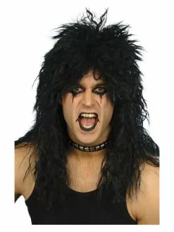 Smiffys Hard Rocker Wig, Black