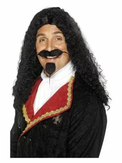 Smiffys Musketeer Wig, Black