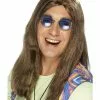Smiffys Neil Hippy Wig, Brown -Wigs Shop 42217