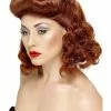Smiffys Pin Up Girl Wig, Auburn -Wigs Shop 42223