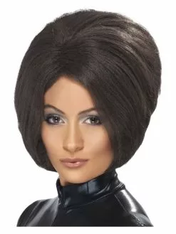 Smiffys Posh Power Wig, Brown