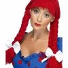 Smiffys Rag Doll Wig, Red -Wigs Shop 42233
