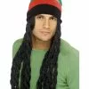 Smiffys Rasta Hat, Black -Wigs Shop 42234