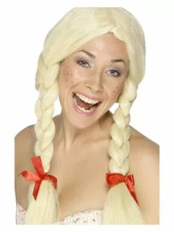 Smiffys Schoolgirl / Dutch Wig, Blonde