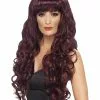 Smiffys Siren Wig, Maroon 2 Smiffys Siren Wig, Maroon -Wigs Shop 42263
