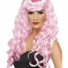 Smiffys Siren Wig, Pink -Wigs Shop 42264