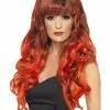 Smiffys Siren Wig, Red & Black -Wigs Shop 42267
