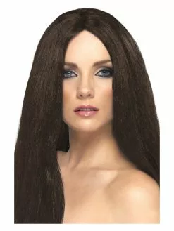 Smiffys Star Style Wig, Brown