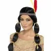 Smiffys Native American Inspired Wig, Black -Wigs Shop 42449