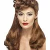 Smiffys 40s Vintage Wig, Auburn -Wigs Shop 42459