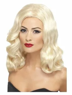 Smiffys 20s Luscious Long Wig, Blonde
