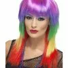 Smiffys Rainbow Rocker Wig, Rainbow 1 Smiffys Rainbow Rocker Wig, Rainbow -Wigs Shop 42463