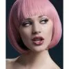 Smiffys Fever Mia Wig, Pastel Pink -Wigs Shop 42502