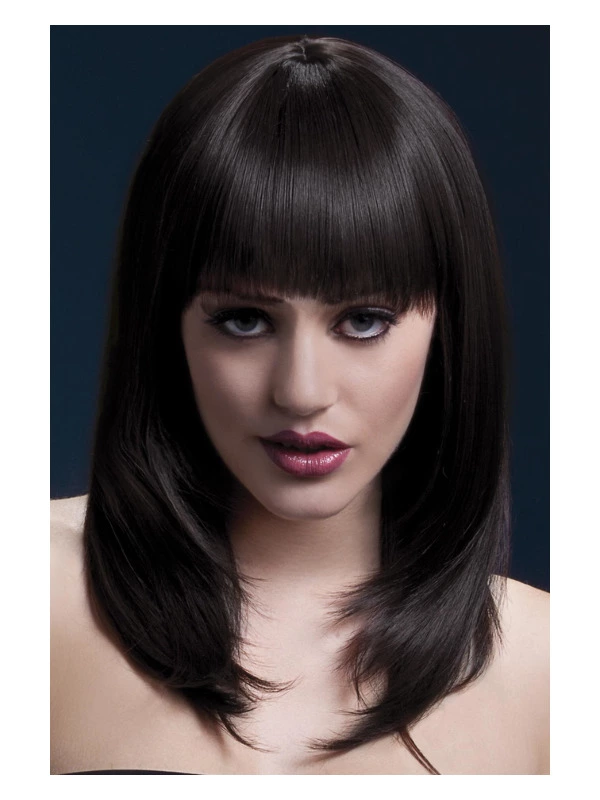 Smiffys Fever Tanja Wig, Brown 2 Smiffys Fever Tanja Wig, Brown