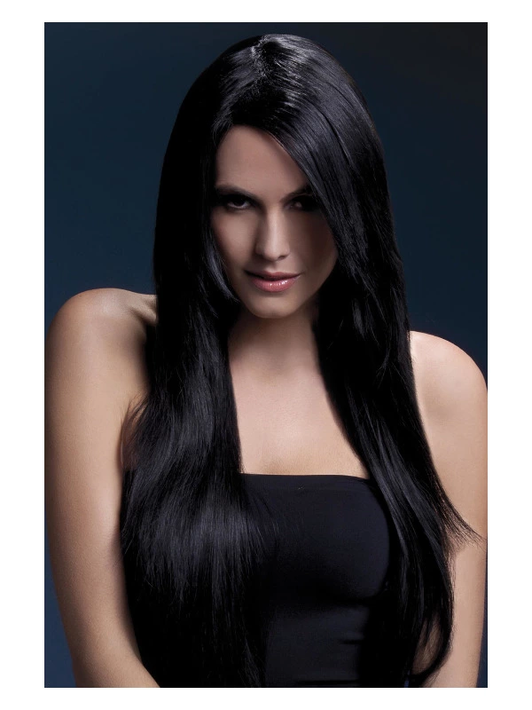 Smiffys Fever Amber Wig, Black 3 Smiffys Fever Amber Wig, Black