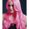 Smiffys Fever Khloe Wig, Neon Pink -Wigs Shop 42545