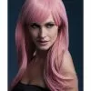 Smiffys Fever Sienna Wig, Pastel Pink -Wigs Shop 42554