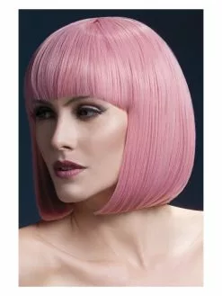 Smiffys Fever Elise Wig, Pastel Pink