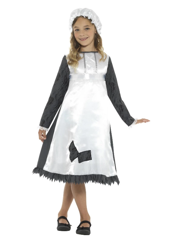 Smiffys Victorian Maid Costume, Blue & White 3 Smiffys Victorian Maid Costume, Blue & White