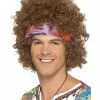 Smiffys Hippie Afro Kit, Brown -Wigs Shop 43235