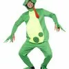 Smiffys Frog Prince Costume, Top With Attached Gloves, Gre -Wigs Shop 43389